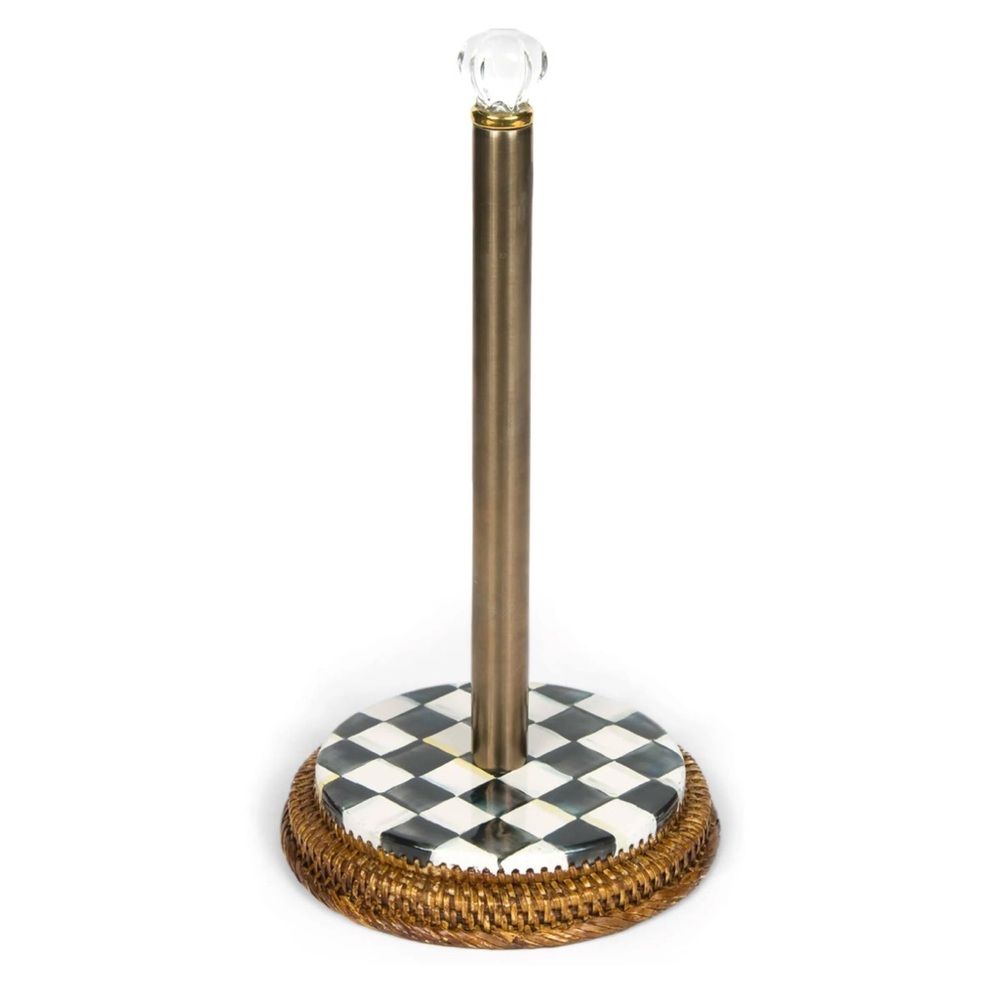 Mackenzie Childs Courtly Check Paper Towel Holder